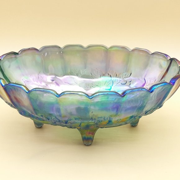 Indiana Glass Company Blue Carnival Serving Bowl - Picture 4 of 11